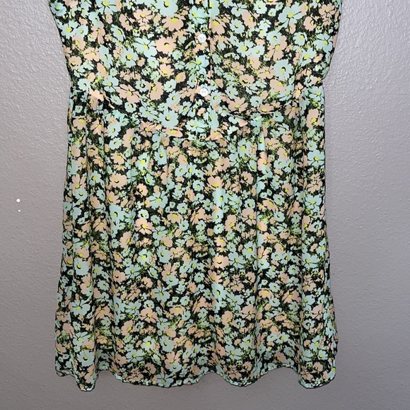 Volcom womans Floral Printed Dress Sleeveless Collared size M/12 - Picture 4 of 12